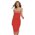 Orange Paisley Bandana Print Cross Back Cami Dress