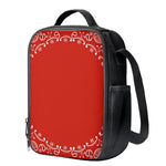 Orange Paisley Bandana Print Crossbody Lunch Bag