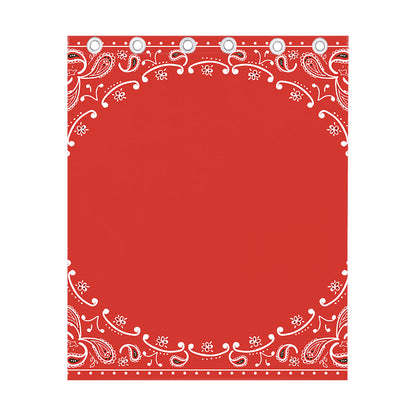 Orange Paisley Bandana Print Curtain
