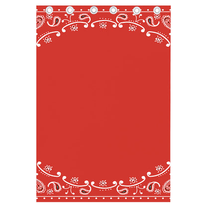 Orange Paisley Bandana Print Curtain