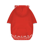 Orange Paisley Bandana Print Dog Zip Up Hoodie