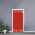 Orange Paisley Bandana Print Door Sticker