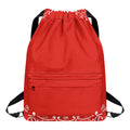 Orange Paisley Bandana Print Drawstring Backpack
