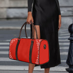 Orange Paisley Bandana Print Duffle Bag