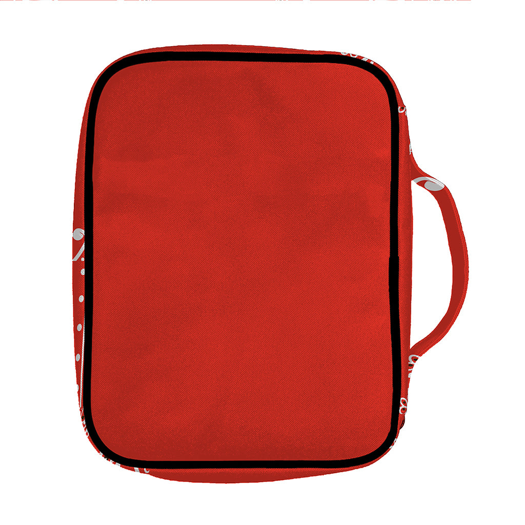 Orange Paisley Bandana Print Front Pocket Bible Bag