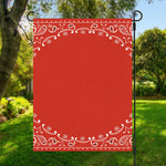 Orange Paisley Bandana Print Garden Flag