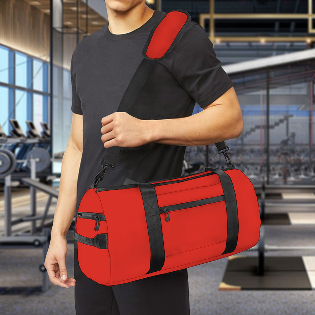 Orange Paisley Bandana Print Gym Bag