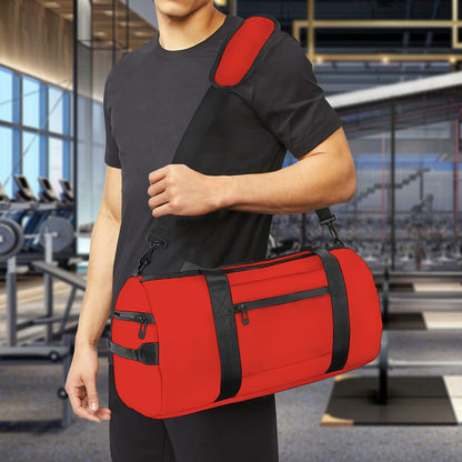 Orange Paisley Bandana Print Gym Bag