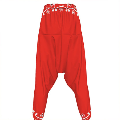 Orange Paisley Bandana Print Hammer Pants