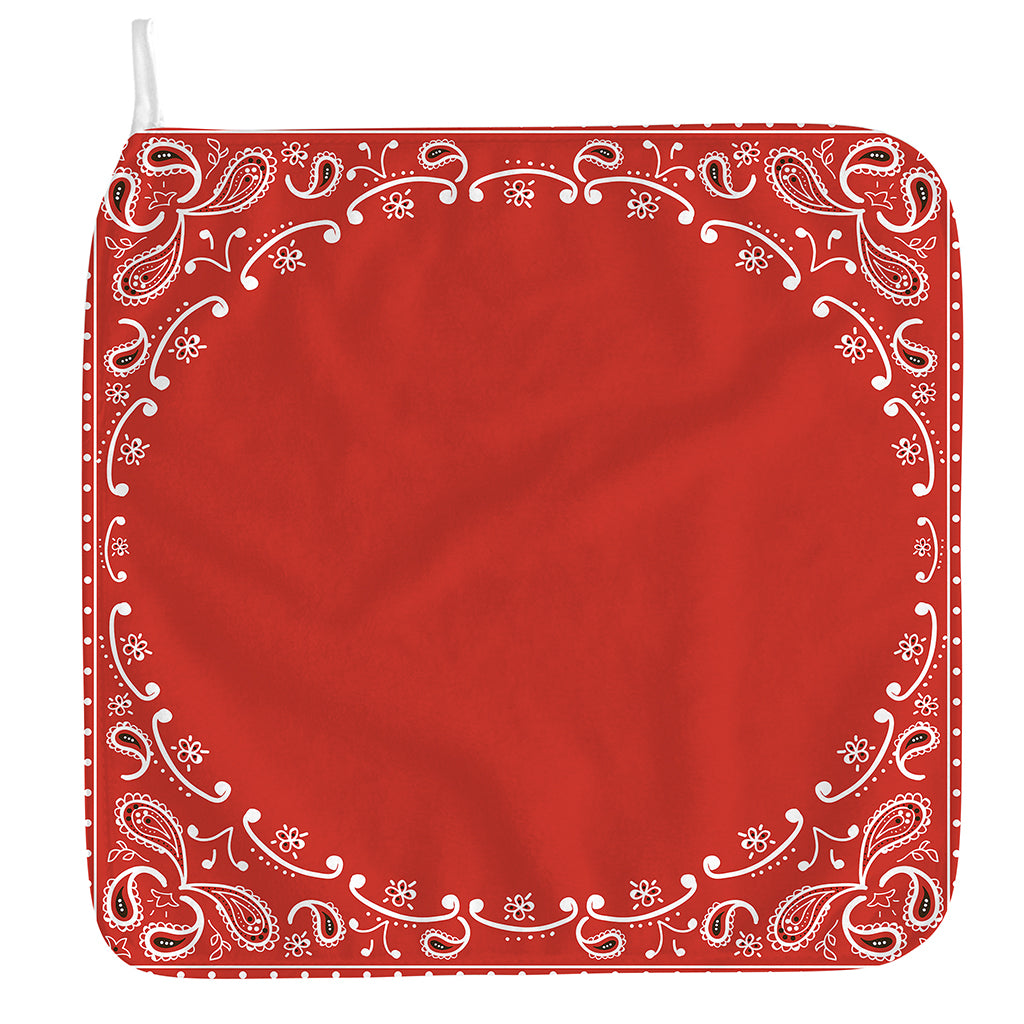 Orange Paisley Bandana Print Hand Towel