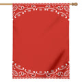 Orange Paisley Bandana Print House Flag