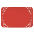Orange Paisley Bandana Print Indoor Door Mat