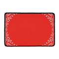Orange Paisley Bandana Print Kitchen Mat