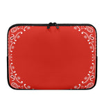 Orange Paisley Bandana Print Laptop Sleeve