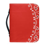 Orange Paisley Bandana Print Leather Bible Cover