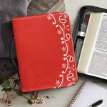 Orange Paisley Bandana Print Leather Bible Cover