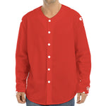 Orange Paisley Bandana Print Long Sleeve Baseball Jersey