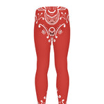 Orange Paisley Bandana Print Men's leggings