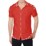 Orange Paisley Bandana Print Men's Shirt