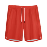 Orange Paisley Bandana Print Men's Sports Shorts