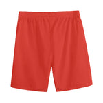 Orange Paisley Bandana Print Men's Sports Shorts