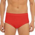 Orange Paisley Bandana Print Men's Triangle Swim Briefs