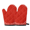 Orange Paisley Bandana Print Oven Mitts
