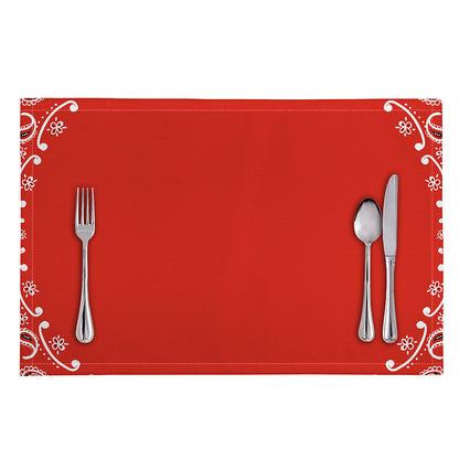 Orange Paisley Bandana Print Placemat