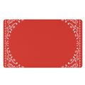 Orange Paisley Bandana Print Polyester Doormat