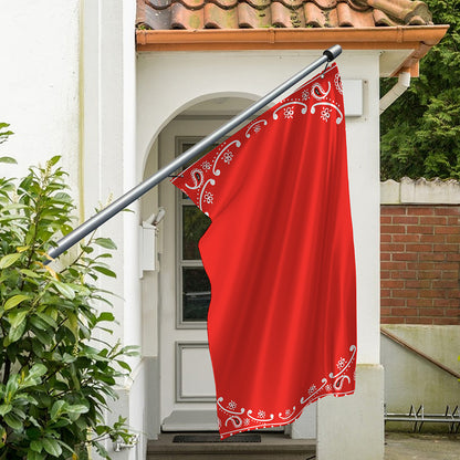 Orange Paisley Bandana Print Polyester Flag