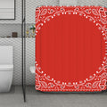 Orange Paisley Bandana Print Polyester Shower Curtain