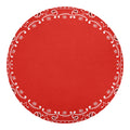 Orange Paisley Bandana Print Round Blanket