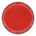 Orange Paisley Bandana Print Round Floor Mat