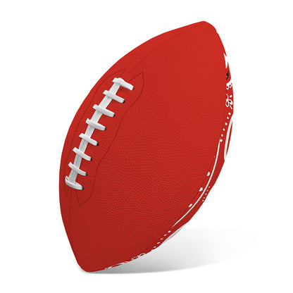 Orange Paisley Bandana Print Rugby Ball