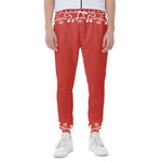 Orange Paisley Bandana Print Scuba Joggers