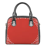 Orange Paisley Bandana Print Shoulder Handbag