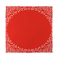 Orange Paisley Bandana Print Silk Bandana