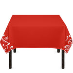 Orange Paisley Bandana Print Tablecloth