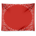 Orange Paisley Bandana Print Tapestry