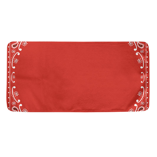 Orange Paisley Bandana Print Towel