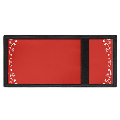Orange Paisley Bandana Print Trifold Wallet