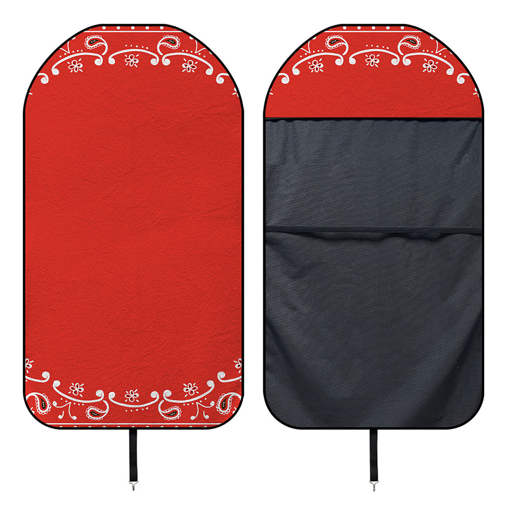 Orange Paisley Bandana Print Waterproof Car Seat Cover