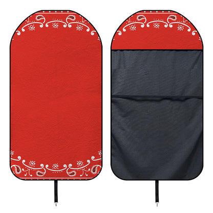 Orange Paisley Bandana Print Waterproof Car Seat Cover