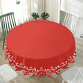 Orange Paisley Bandana Print Waterproof Round Tablecloth