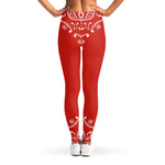 Orange Paisley Bandana Print Women's Leggings