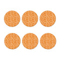 Orange Paw And Bone Pattern Print Coaster Set