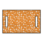 Orange Paw And Bone Pattern Print Golf Cart Seat Cover