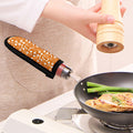 Orange Paw And Bone Pattern Print Skillet Handle Cover