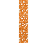 Orange Paw And Bone Pattern Print Table Runner