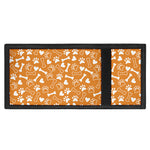 Orange Paw And Bone Pattern Print Trifold Wallet